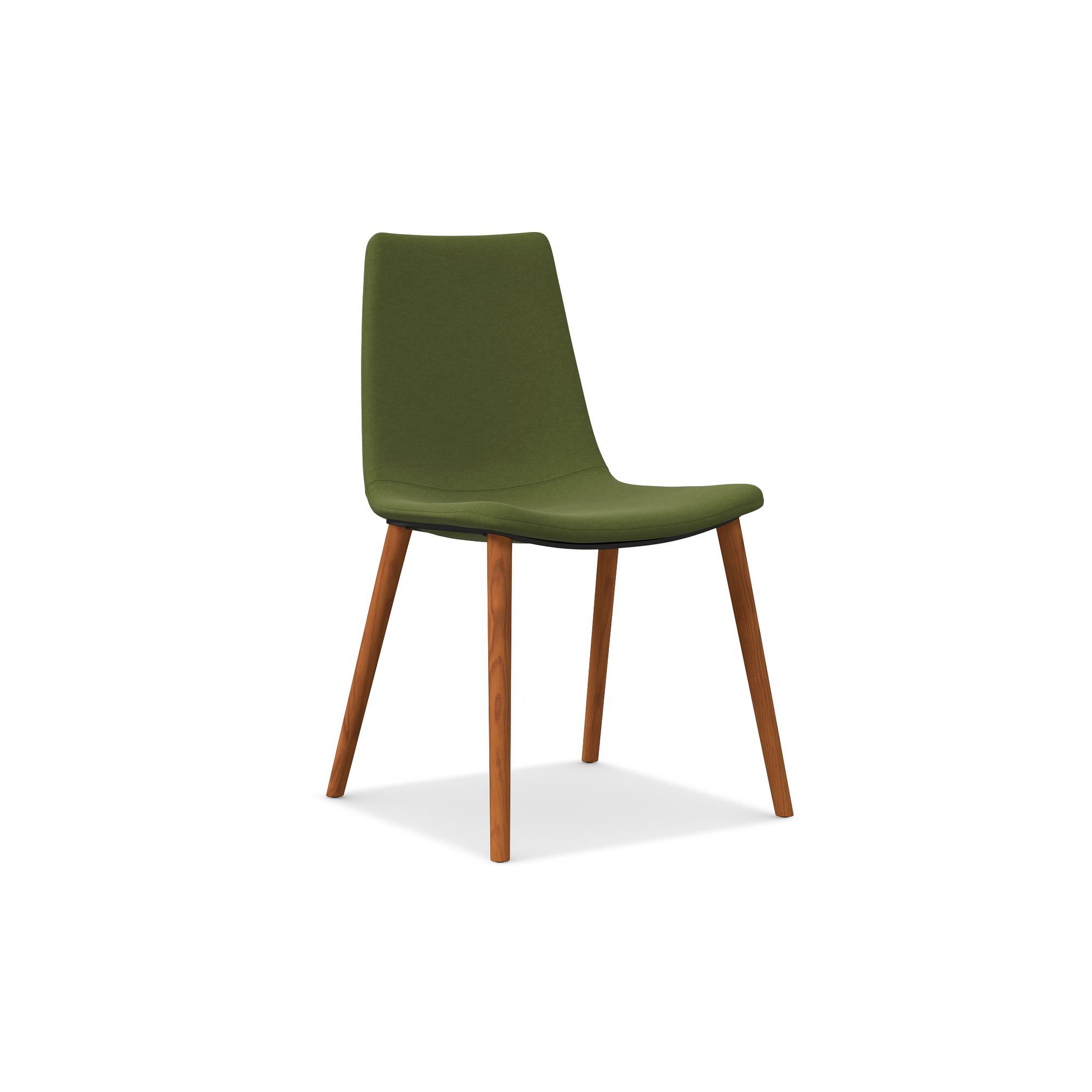 Slope Upholstered Dining Chair - Wood Legs | West Elm