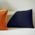 Cotton Linen &amp; Velvet Corners Lumbar Pillow Cover