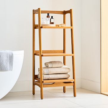 Mid-Century Bath Ladder Storage | West Elm