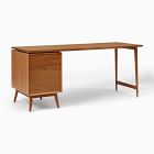 Mid-Century Modular Desk w/ File Cabinet (70&quot;) - ADA