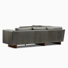 Anton Leather 3-Piece L-Shaped Sectional (104&quot;) - Wood Legs
