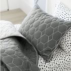 Honeycomb Quilt&#160;&amp; Shams - Charcoal