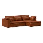 Harmony Modular Leather 2-Piece Chaise Sectional (122&quot;)