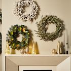 Pre-Lit Faux Pine &amp; Magnolia Wreath &amp; Garland