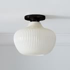 Sculptural Ribbed Flush Mount