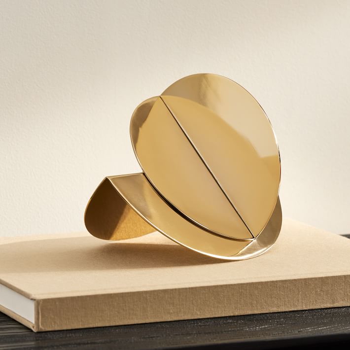 Intersecting Shapes Brass Sculpture
