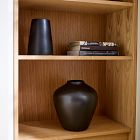 Pure Black Matte Ceramic Vases