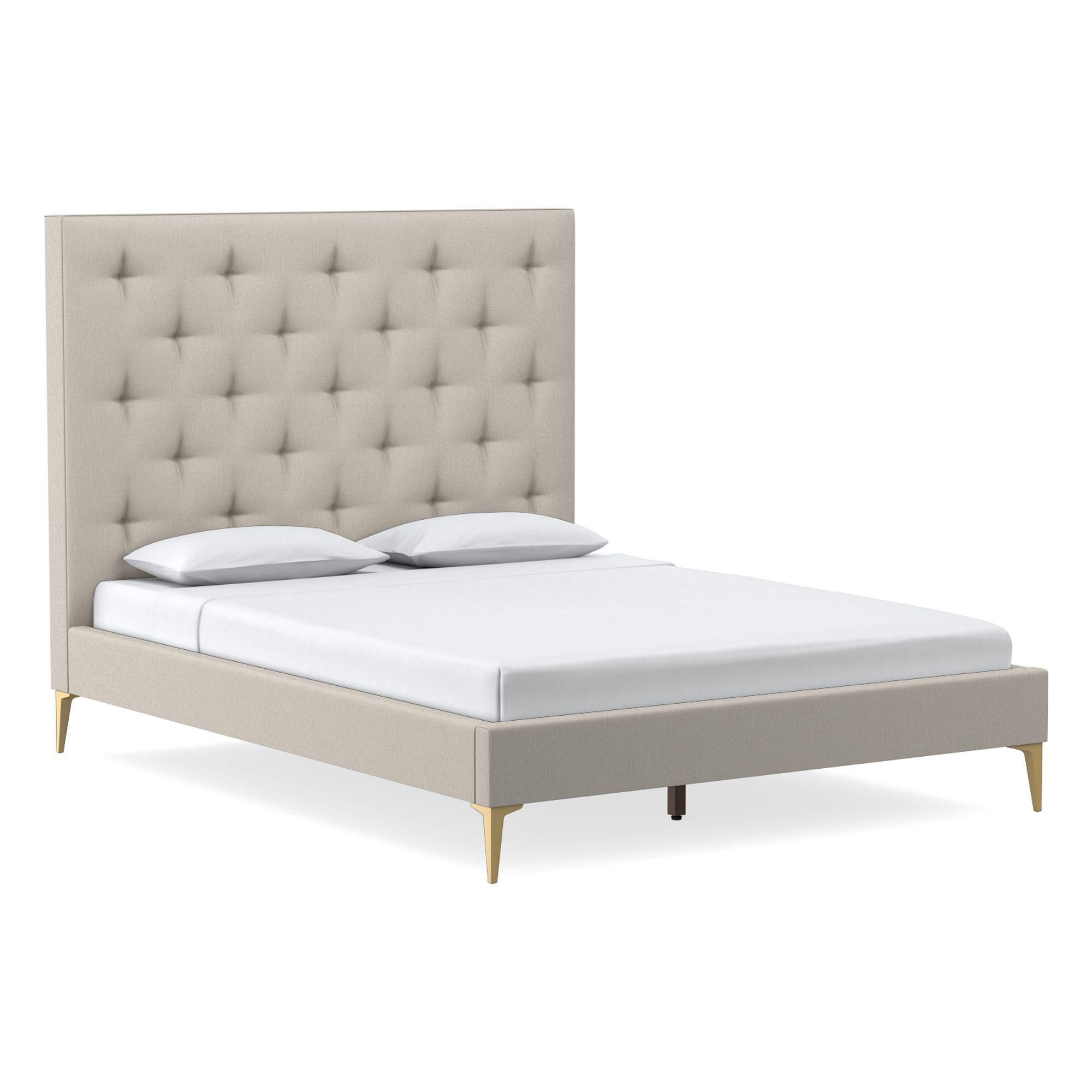 Emmett Tufted Bed - Metal Legs | West Elm