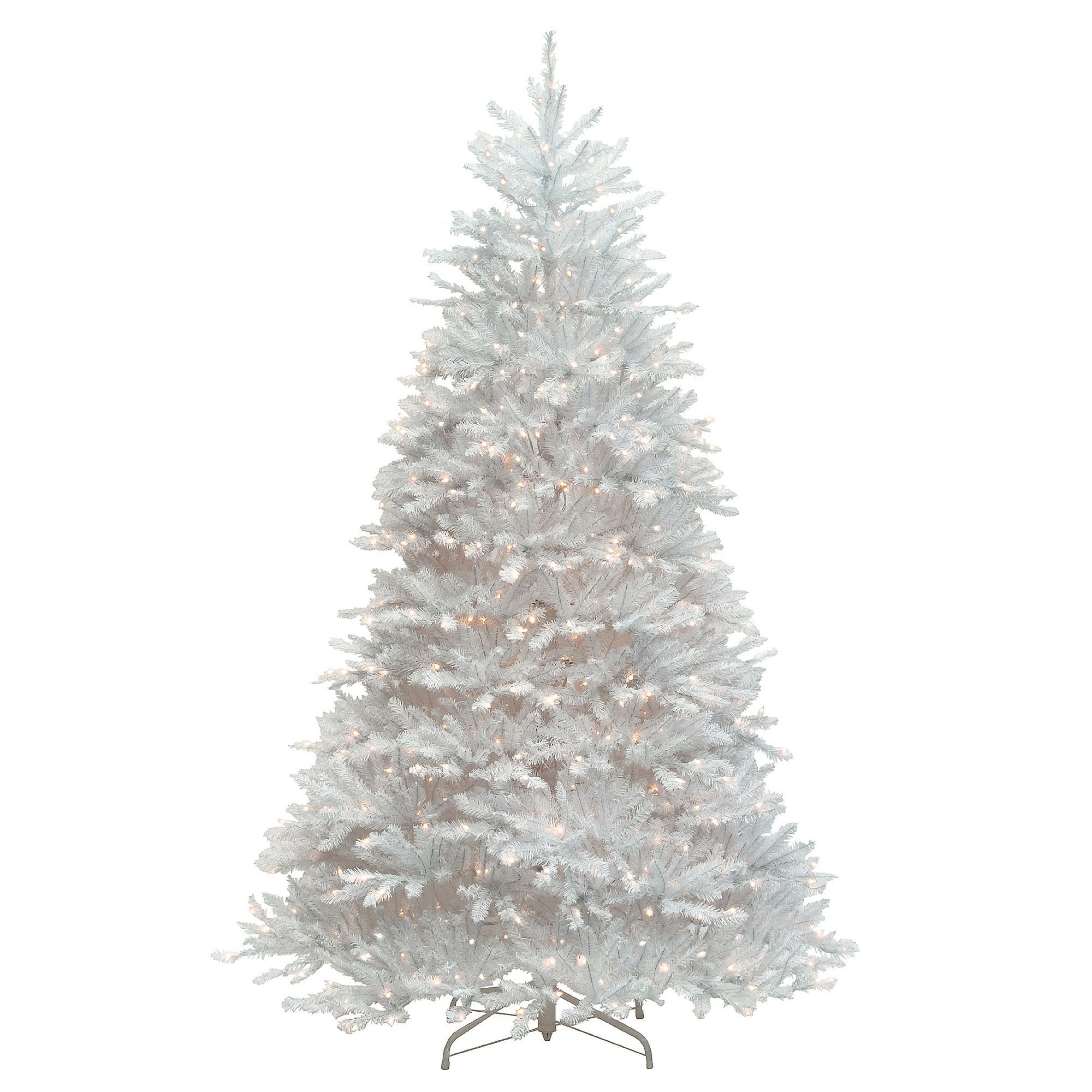 Pre-Lit Faux Dunhill White Fir Tree - 7.5' | West Elm