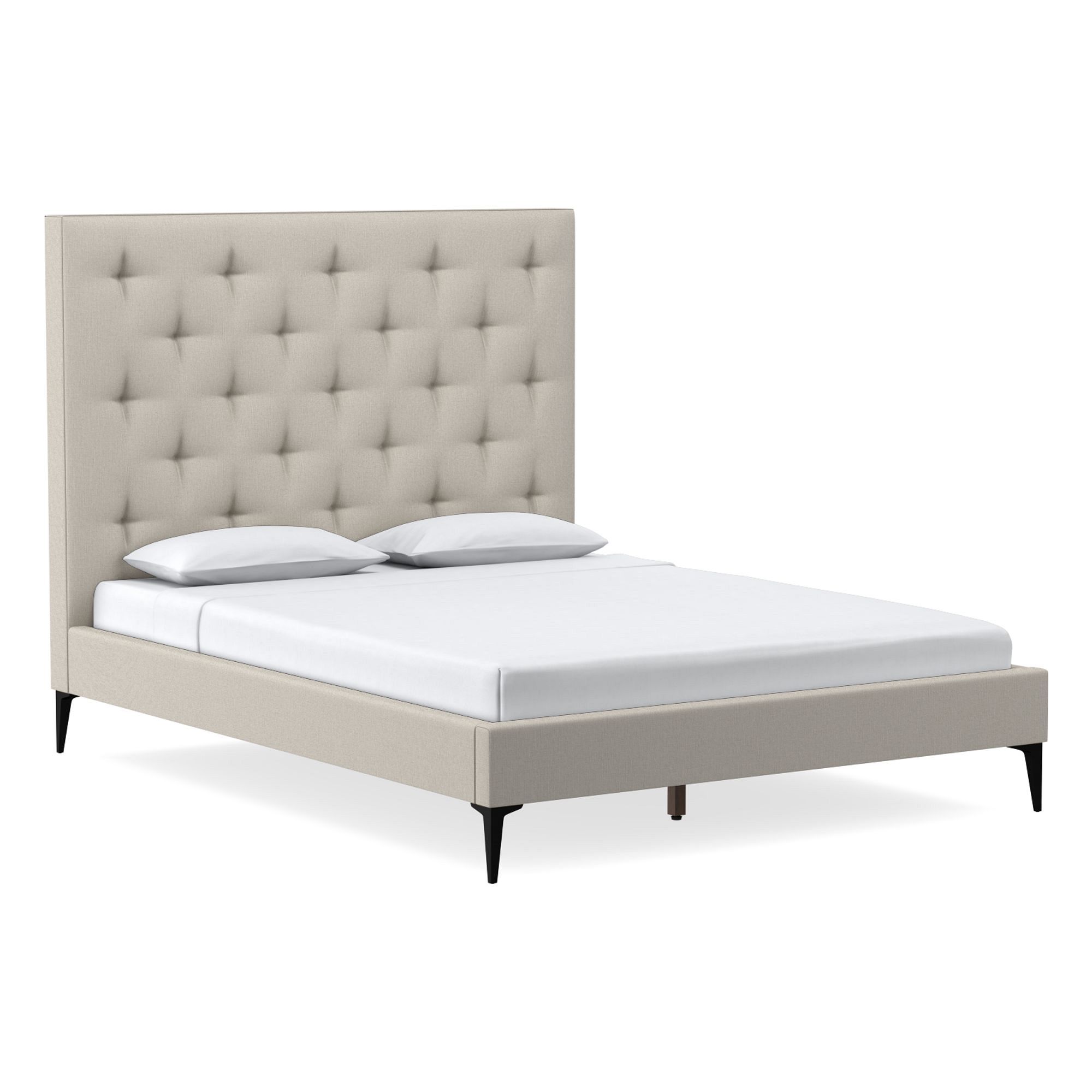 Emmett Tufted Bed - Metal Legs | West Elm