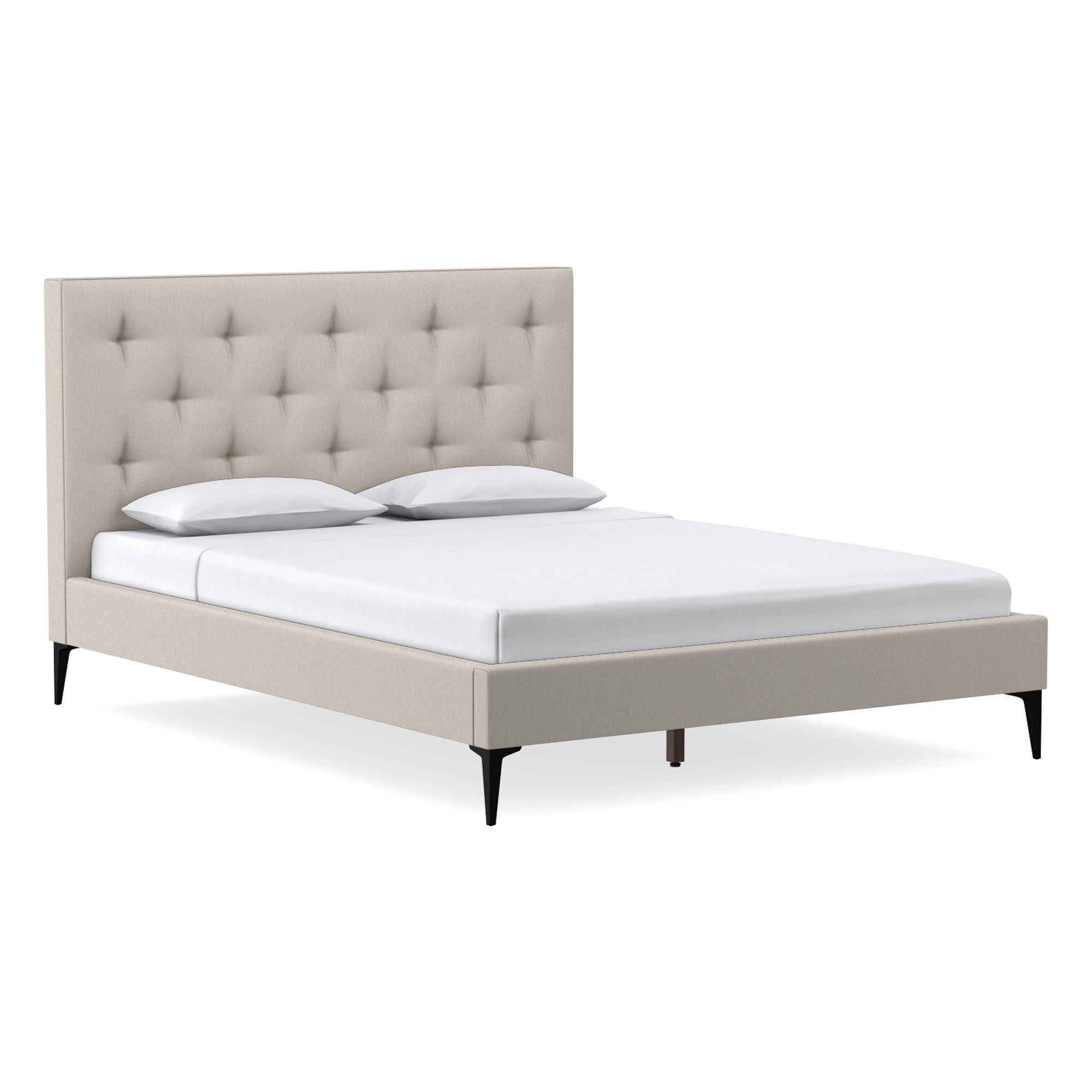 Emmett Tufted Bed - Metal Legs | West Elm