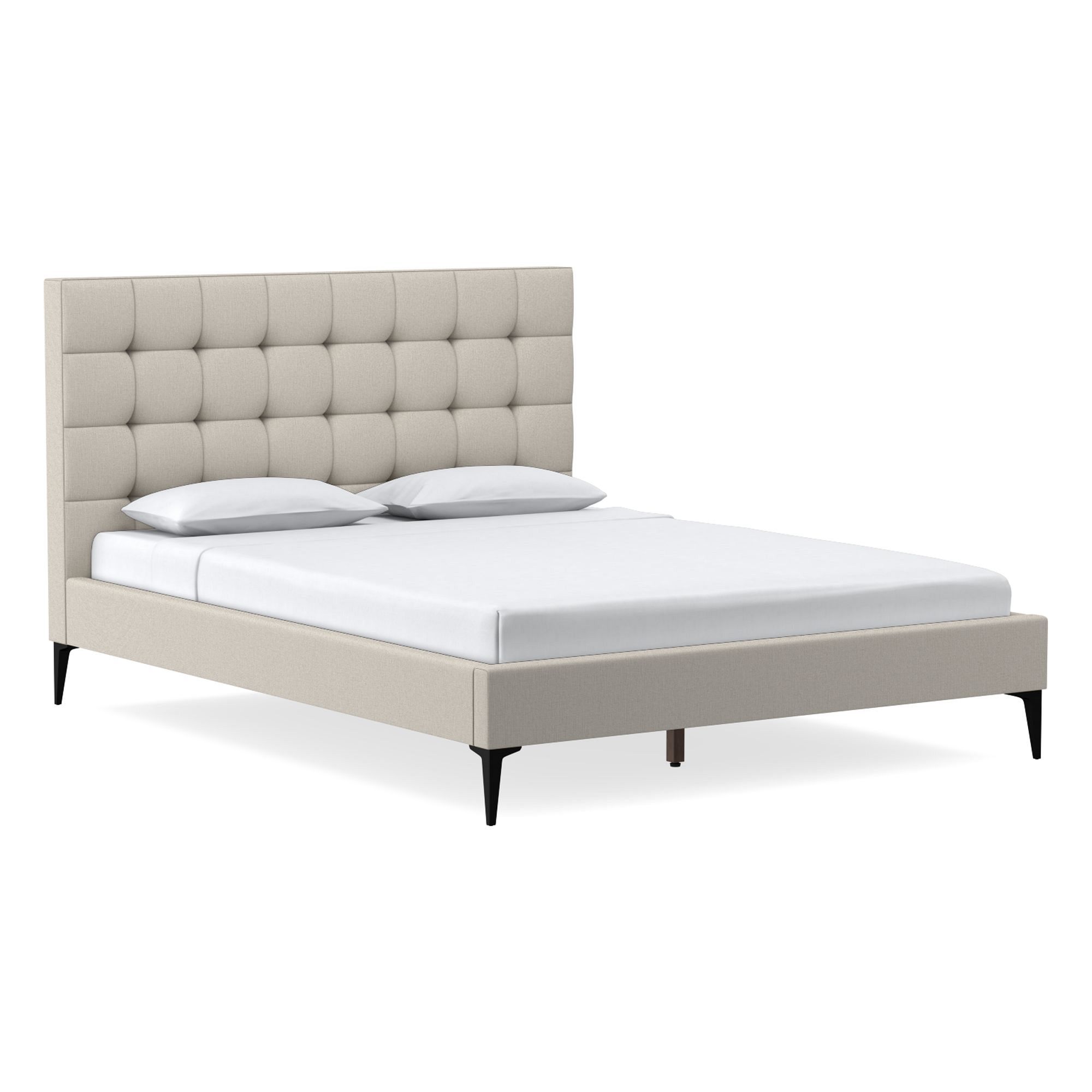 Emmett Tufted Bed - Metal Legs | West Elm