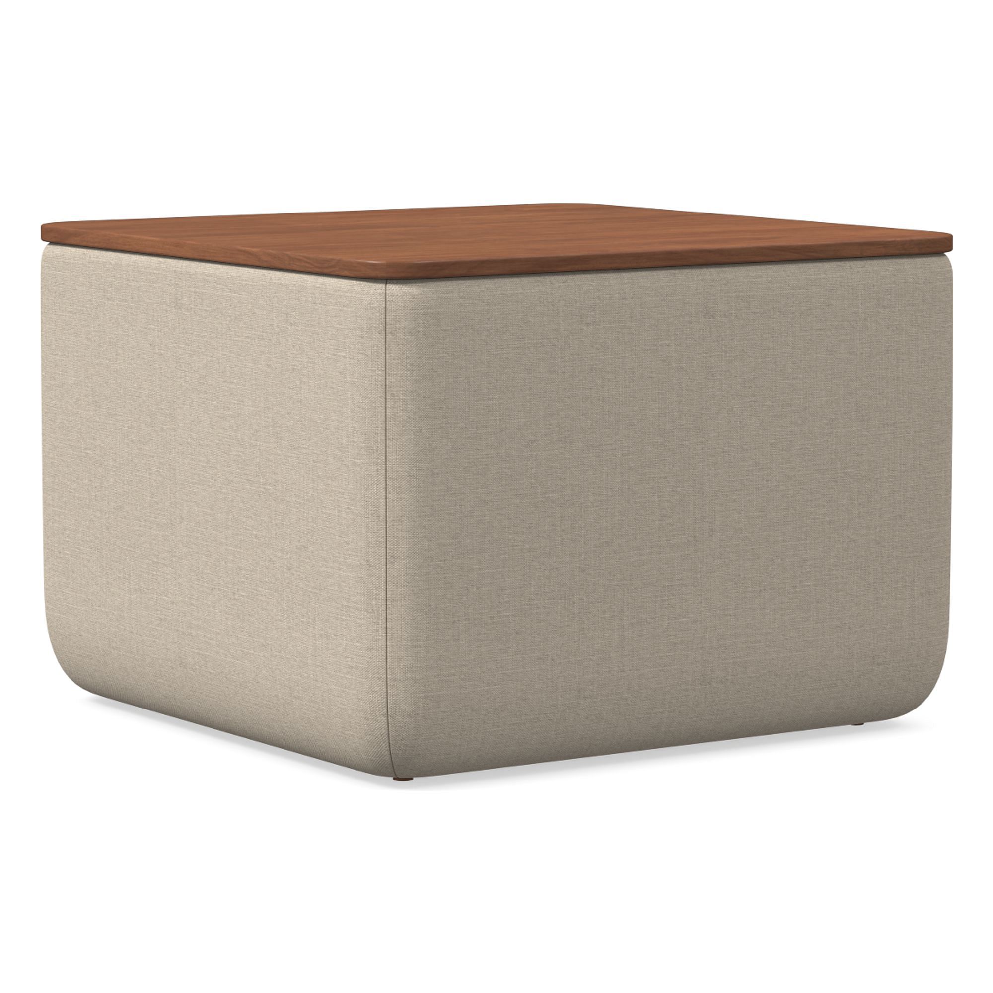 Upholstered Square Storage Ottoman | West Elm