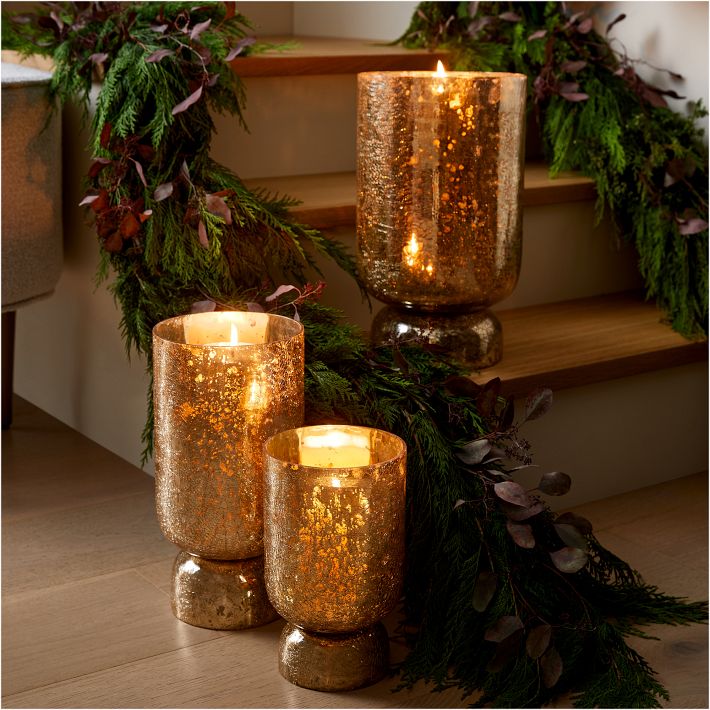 Mercury Pedestal Candleholders - Gold