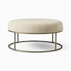 Box Frame Round Ottoman | West Elm