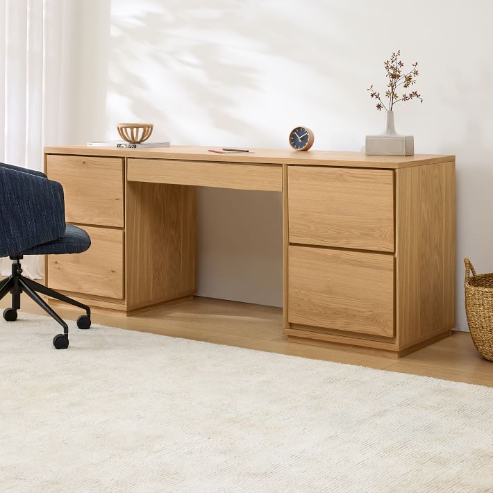 Norre 3-Piece Modular Desk w/ Drawers (75&quot;)