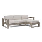 Portside Outdoor 92 in 2-Piece Chaise Sectional, Weathered Gray