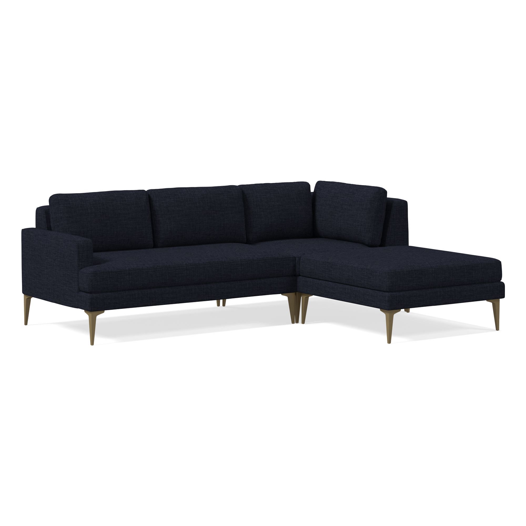 Andes 3 Piece Chaise Sectional | Sofa With West Elm