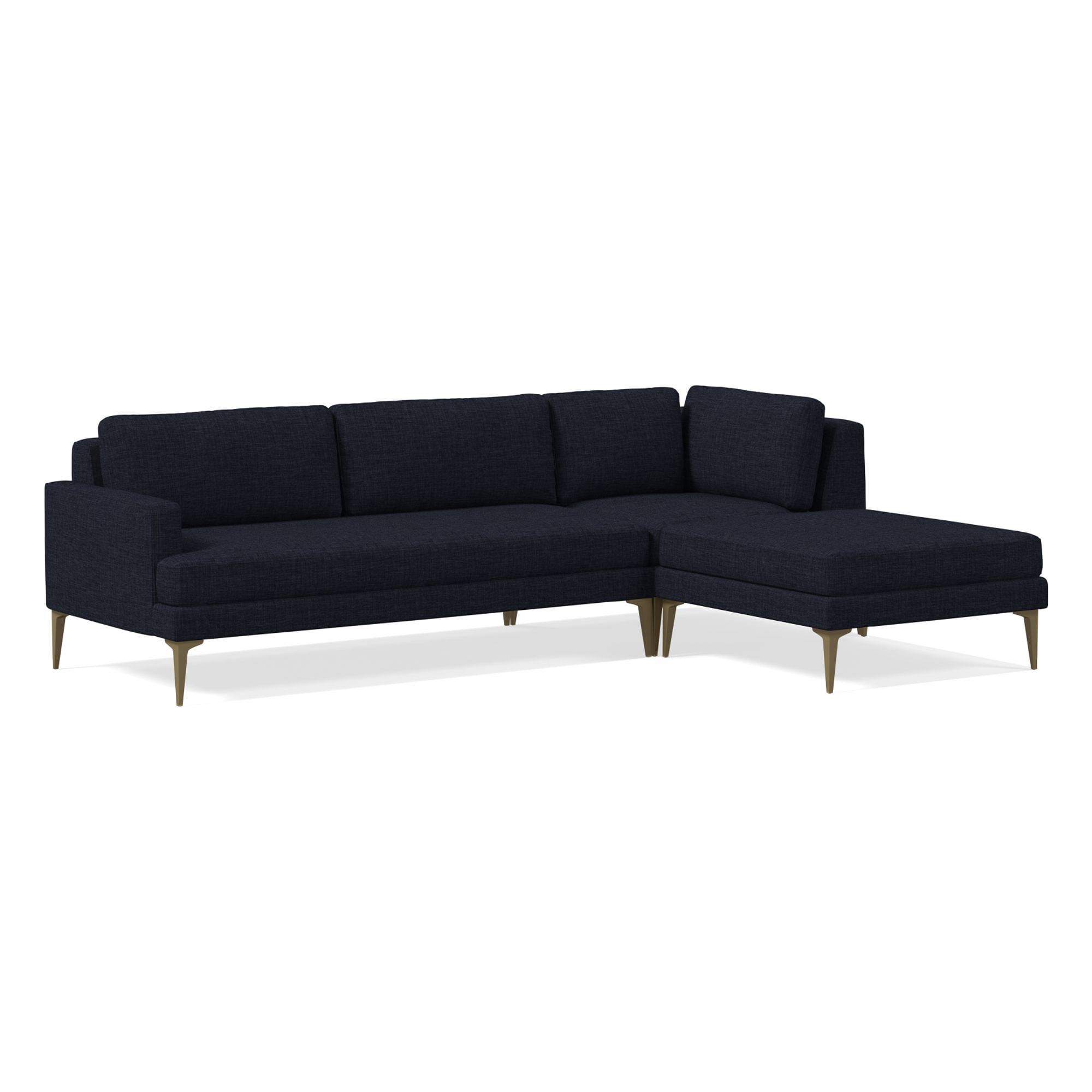 Andes 3 Piece Chaise Sectional | Sofa With West Elm