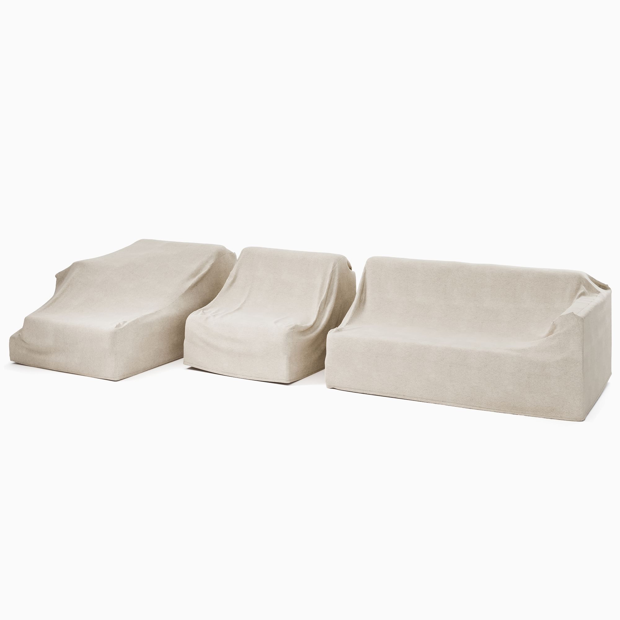 Telluride Outdoor 3-Piece Chaise Sectional Protective Cover | West Elm