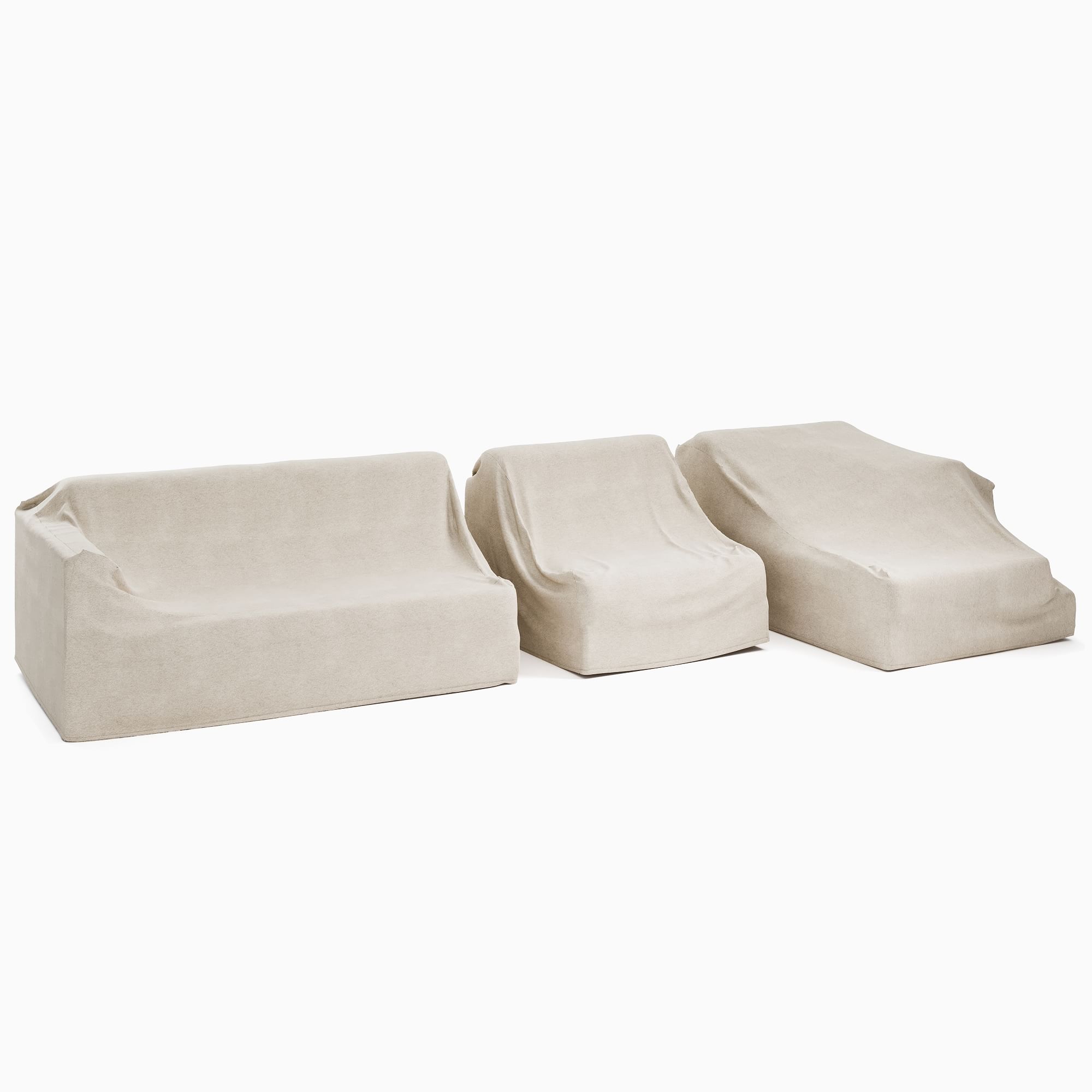 Telluride Outdoor 3-Piece Chaise Sectional Protective Cover | West Elm