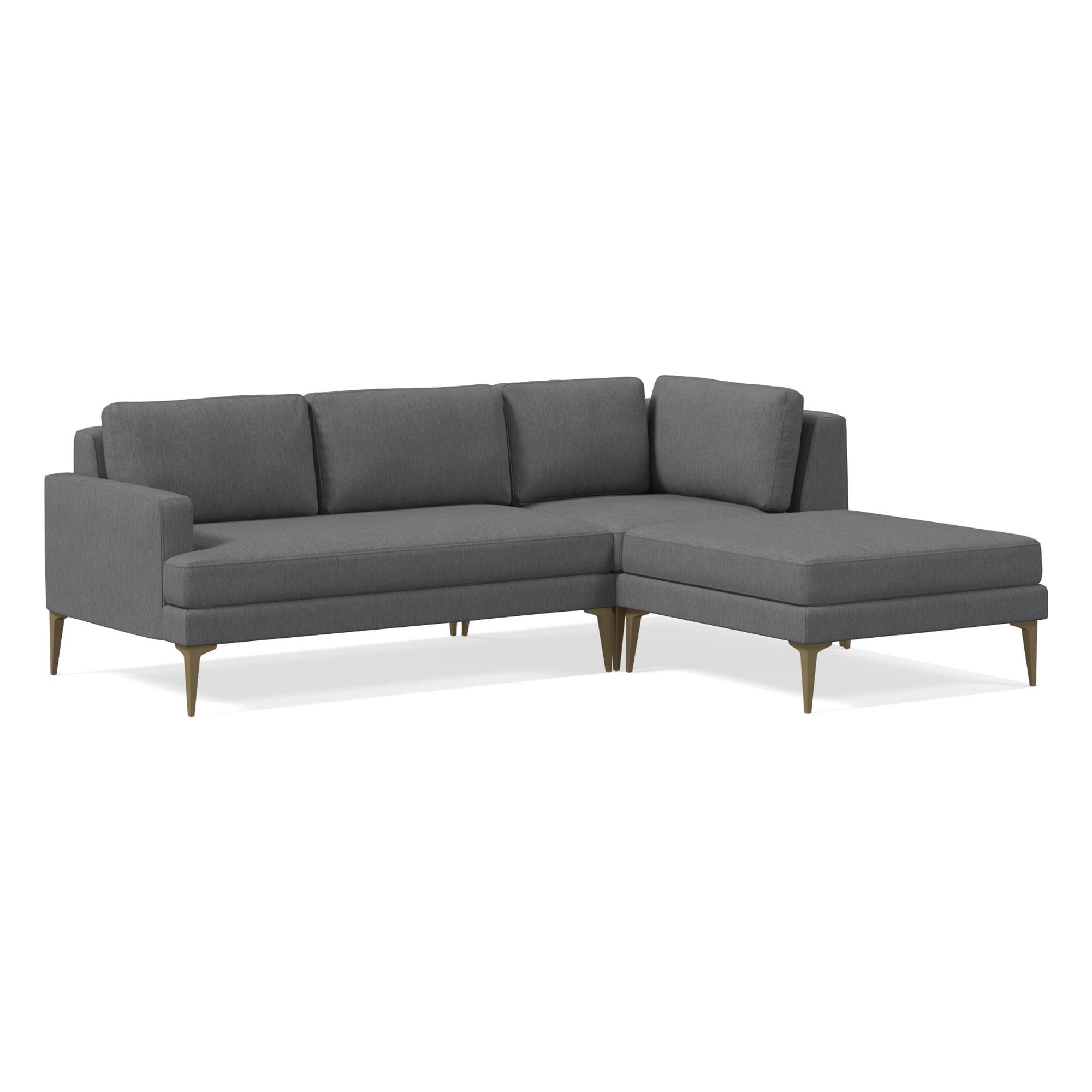 Andes 3 Piece Chaise Sectional | Sofa With West Elm