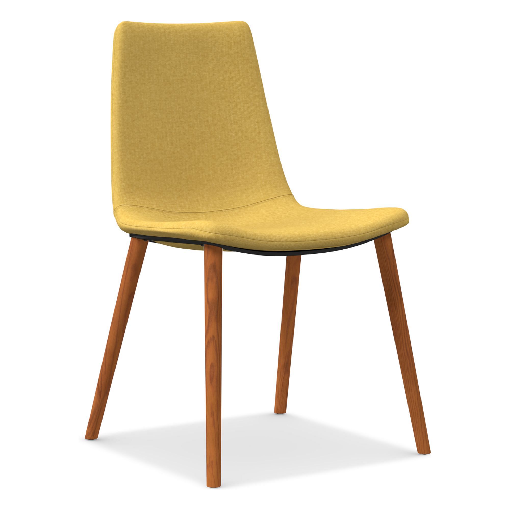 Slope Upholstered Dining Chair - Wood Legs | West Elm