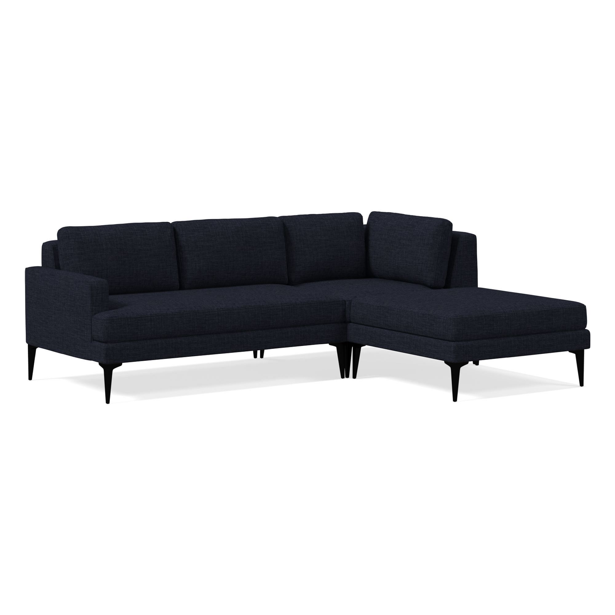 Andes 3 Piece Chaise Sectional | Sofa With West Elm