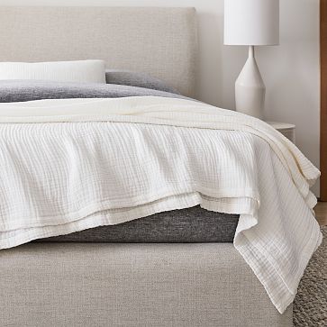 Dreamy Gauze Cotton Blanket | West Elm