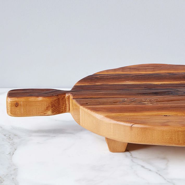 Natural Wood Round Footed Board