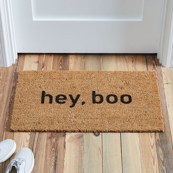 Nickel Designs Hand-Painted Doormat - Hey, Boo