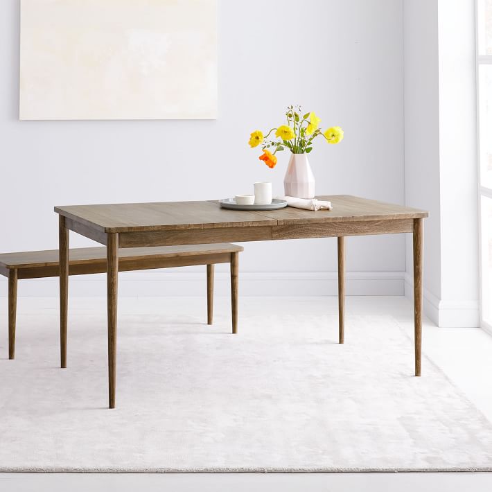 Modern Farmhouse Expandable Dining Table - Cerused Carob