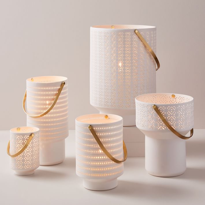 Modern White Porcelain Candleholders