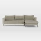 Vail 2-Piece Chaise Sectional (113&quot;) - Metal Legs