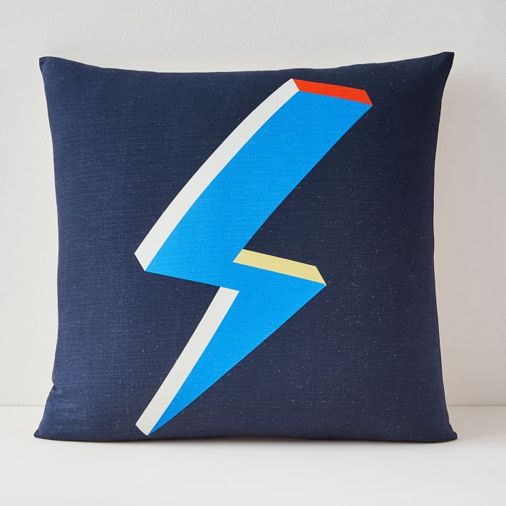 Lightning Bolt Silk Pillow Cover