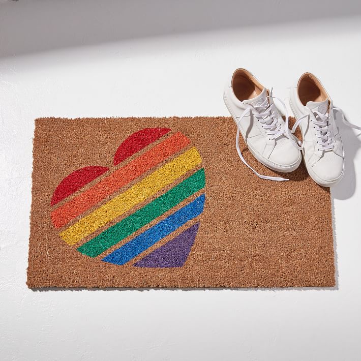 Nickel Designs Hand-Painted Doormat - Rainbow