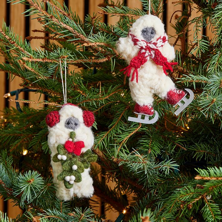 Yeti Felt Ornaments