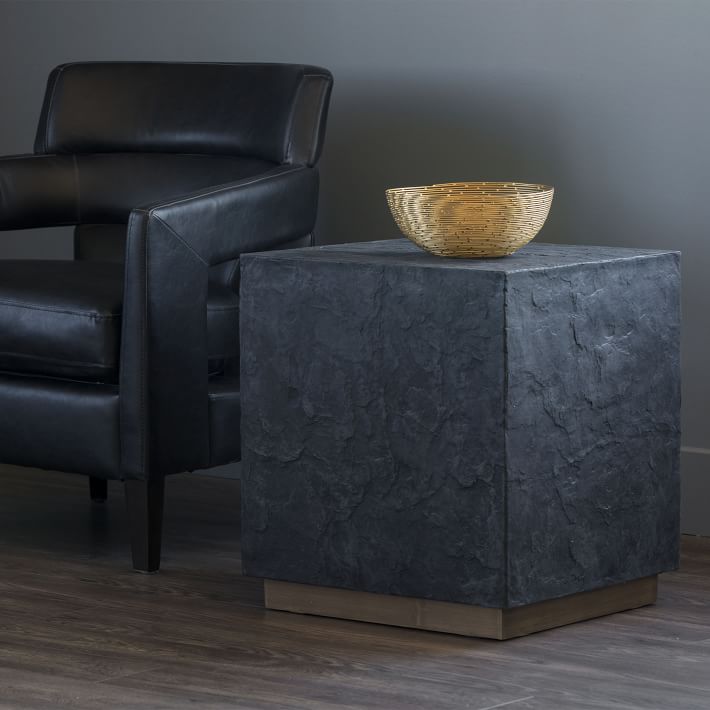 Square Textured Side Table