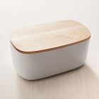 Kaloh Stoneware Bread Box w/ Cutting Board Lid