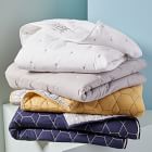 Washed Cotton Percale Toddler Quilt - Platinum