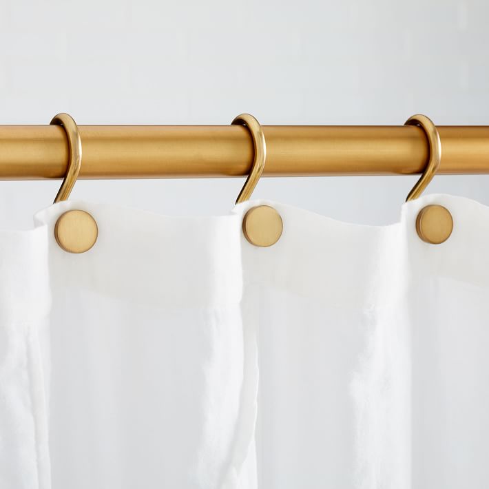 Shower Curtain Rings, Antique Brass, Set of 12, West Elm