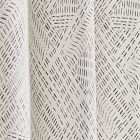 Cotton Canvas Fragmented Lines Curtains (Set of 2) - Iron Gate