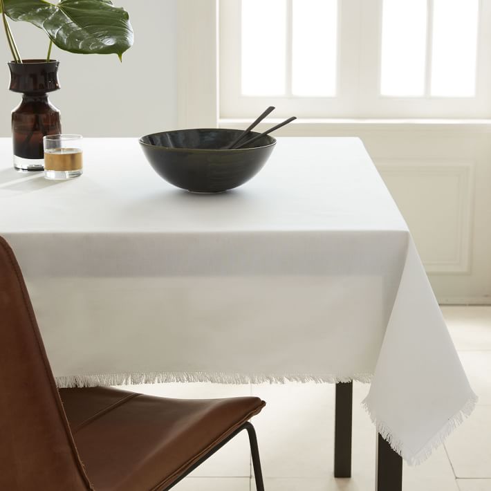 Frayed Edge Cotton Tablecloth