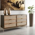 Lofted Rattan &amp; Wood 6-Drawer Dresser (63&quot;)