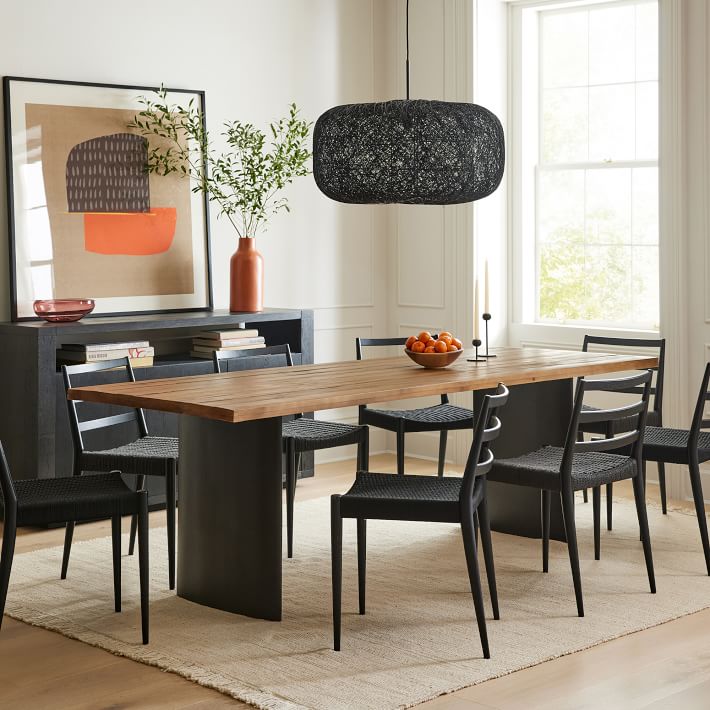 Campbell Plinth Dining Table (74&quot;, 94&quot;)