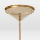Faceted Brass Drink Table (7.5&quot;)