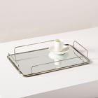 Fishs Eddy Gilded Caf  Polished Nickel Mirror Tray (15&quot; x 10&quot;)