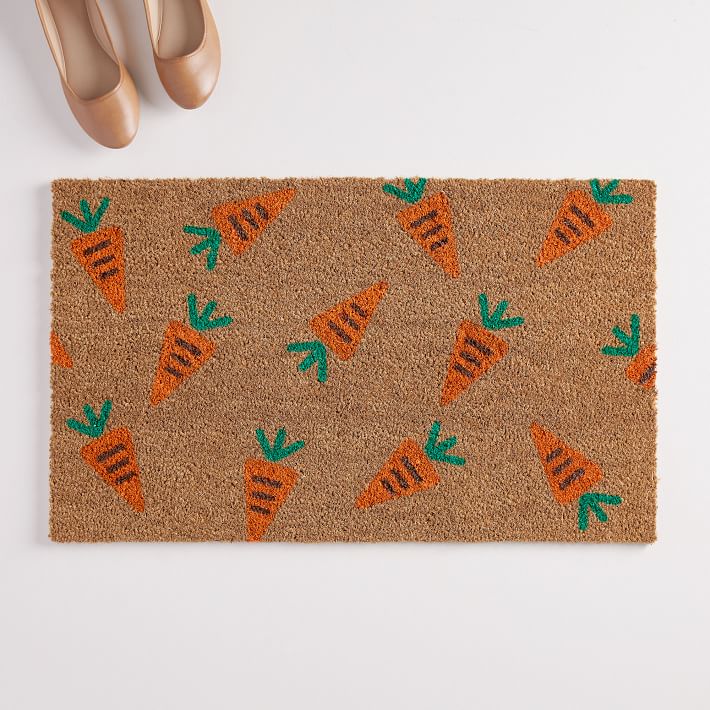 Nickel Designs Hand-Painted Doormat - Carrots