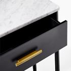Metalwork Console With Marble Top - Hot-Rolled Steel Finish