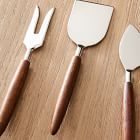 Clermont Metal &amp; Wood Charcuterie Knives - Nickel (Set of 3)